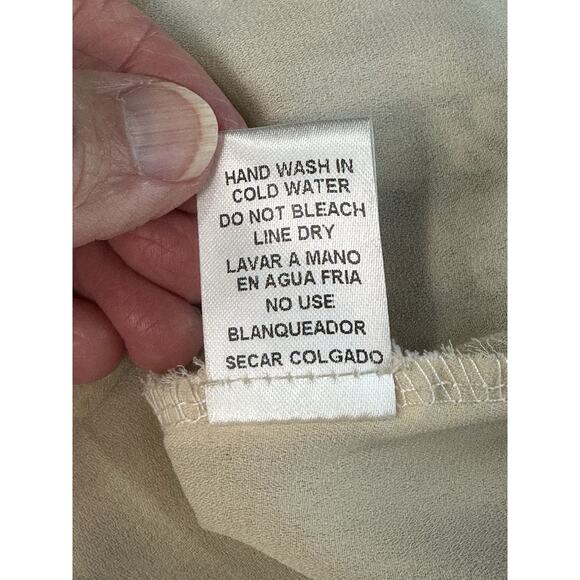 Entro Womens M Floral Top Long Sleeve Blouse Ruffle Cuffs Peasant Fall - Picture 14 of 16